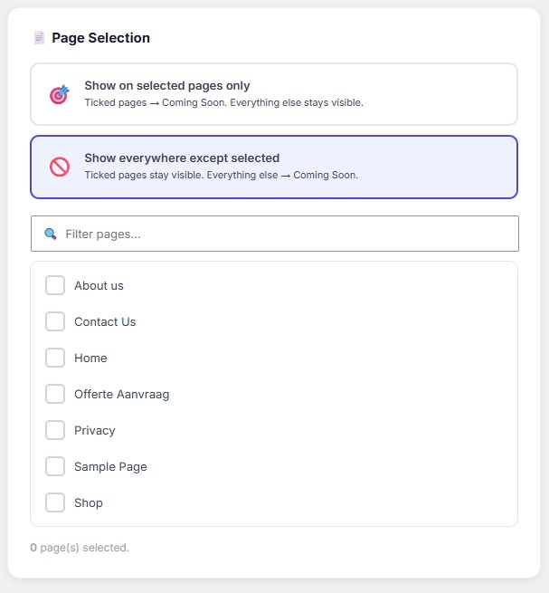 Coming Soon WP Custom Plugin
