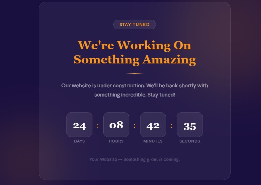 Coming Soon WP Custom Plugin
