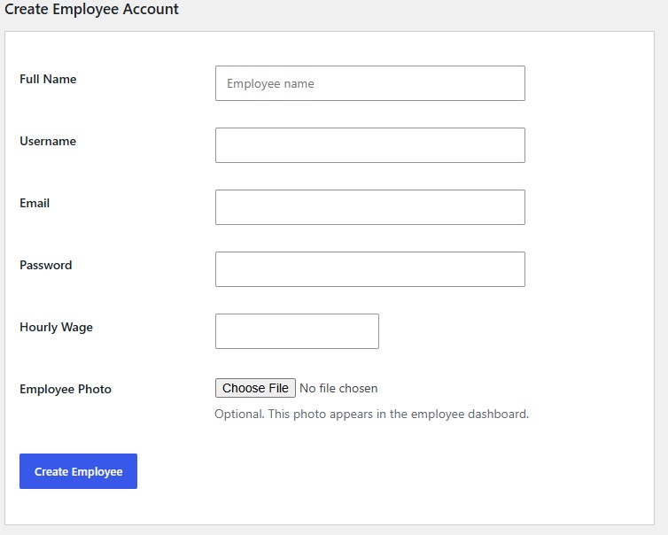 Employee Time Clock in-out WP Plugin